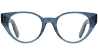 K Logo Blue Oval Eyeglasses