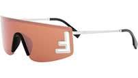 Fendi Sport Silver Rectangular Sunglasses