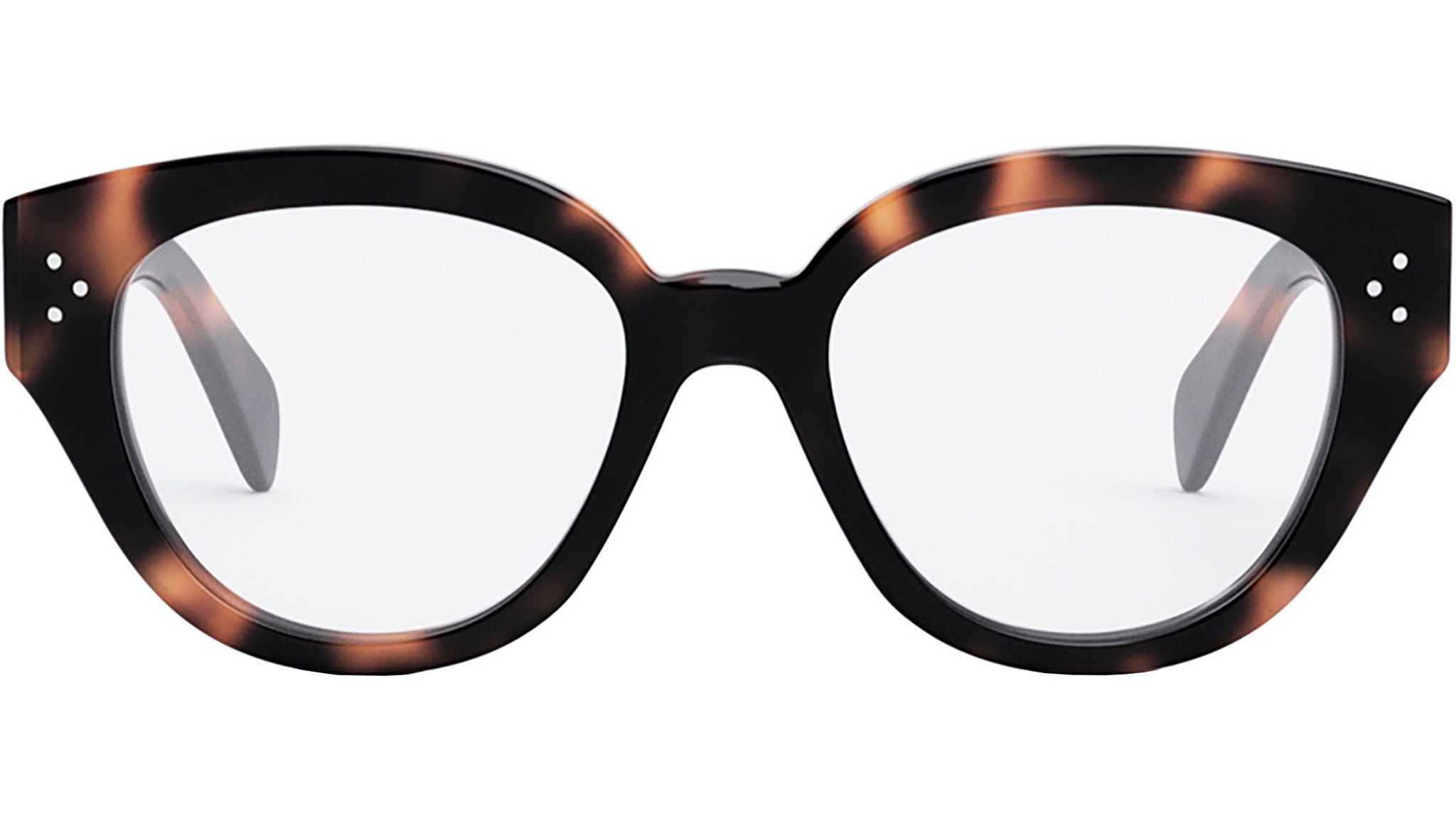 CELINE 3 Dots Havana Round Eyeglasses