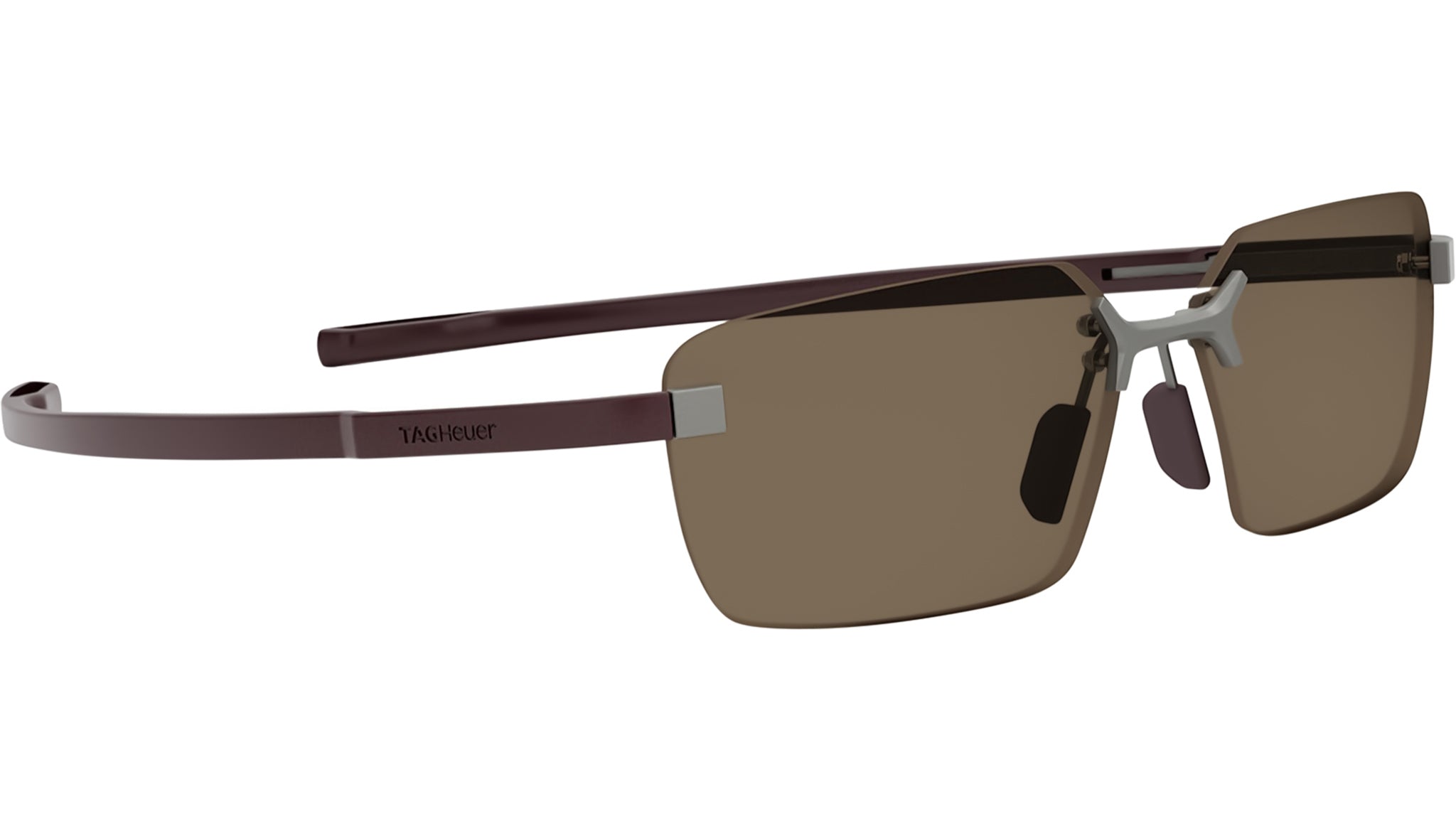 Flex Silver Rectangular Sunglasses