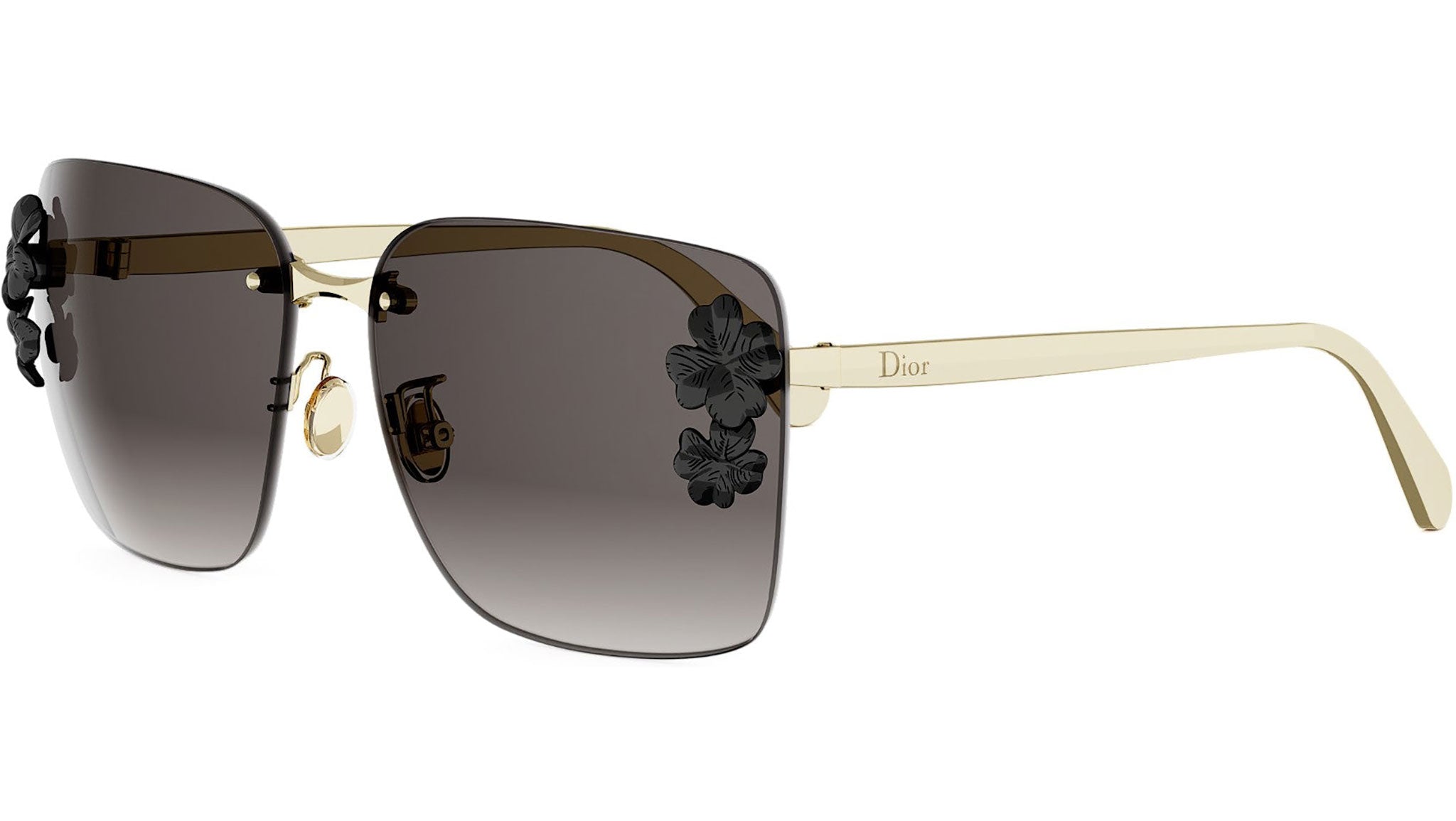 Dior Clover S2U Gold Square Sunglasses