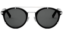 DiorBlackSuit R7U Black Round Sunglasses