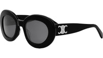 Triomphe Black Round Sunglasses