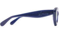 Curvy Blue Cat Eye Sunglasses