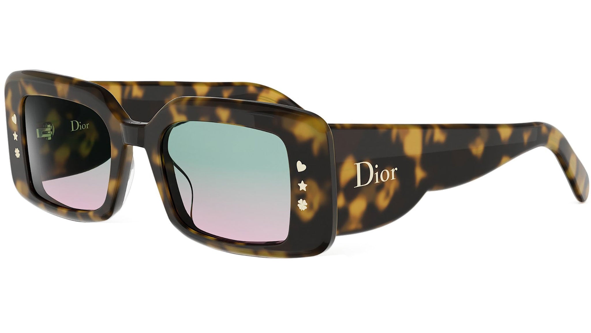 DiorLuckyCharms S1I Havana Rectangular Sunglasses