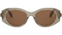 Serpenti Forever Brown Oval Sunglasses