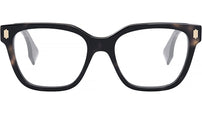 Fendi Bold Havana Square Eyeglasses