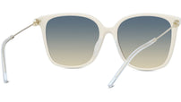 K Logo White Square Sunglasses