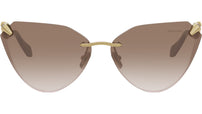Serpenti Light Gold Cat Eye Sunglasses