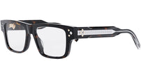 CD DiamondO S3I Shiny Black Squared Eyeglasses