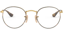 Round Metal Optics RB3447V gold on top havana