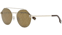 Fendi Sky Gold Round Sunglasses