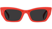 Boke Flower Red Geometric Sunglasses