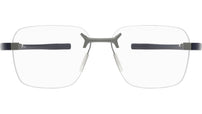Flex Silver Geometric Eyeglasses