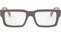 Fendi Diagonal Brown Rectangular Eyeglasses
