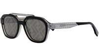 Fendi Bilayer Black Geometric Sunglasses