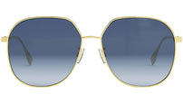 Fendi FE40069U 30W Gold Round Sunglasses