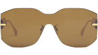 Fendigraphy Gold Geometric Sunglasses