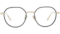 DiorBlackSuitO R3U Yellow Round Eyeglasses