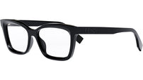 Lettering Black Rectangular Eyeglasses