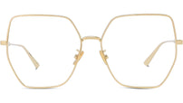 GemDiorO S2U Yellow Geometric Eyeglasses
