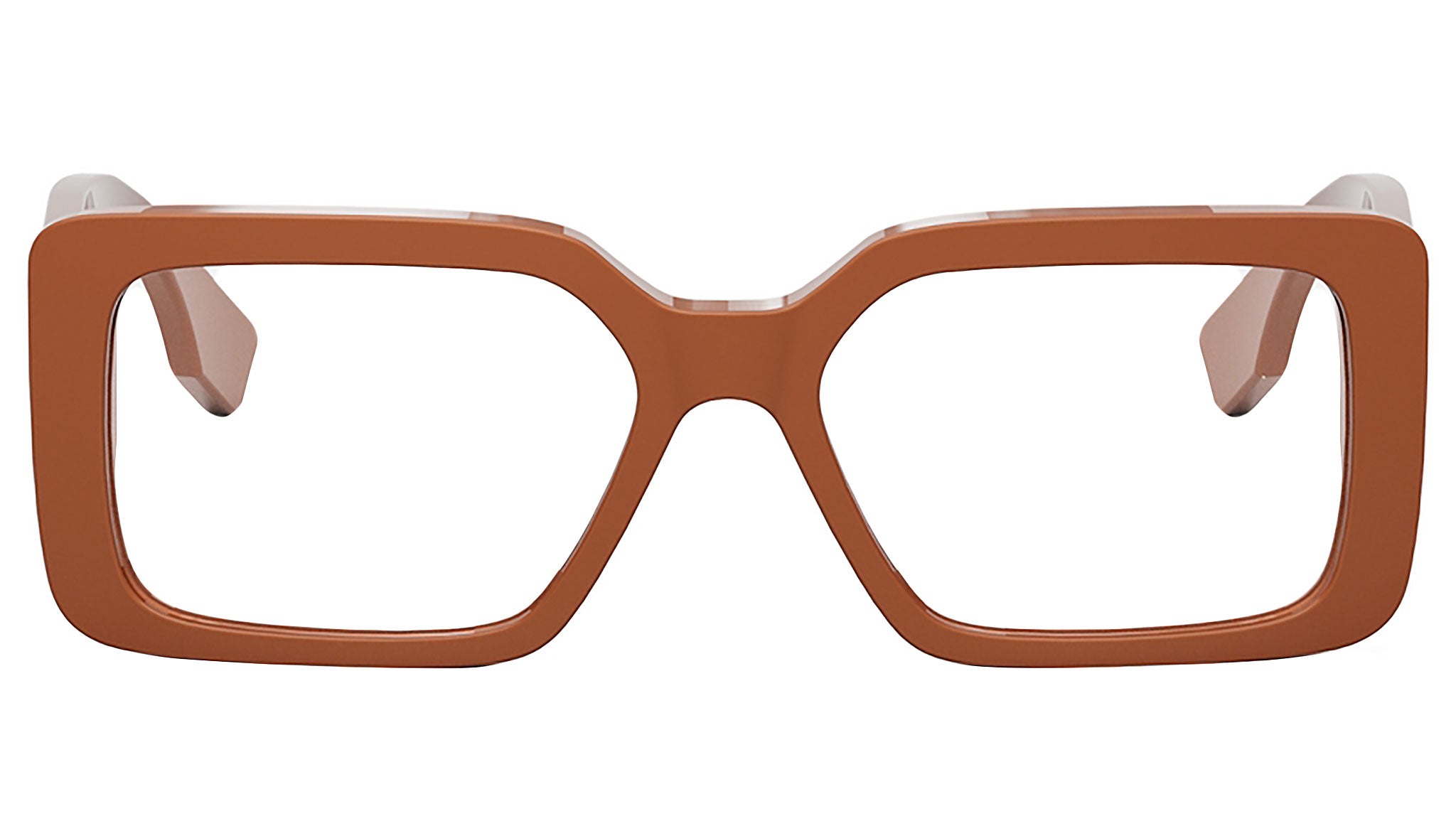 Baguette Havana Rectangular Eyeglasses