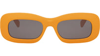 3 Dots Orange Rectangle Sunglasses