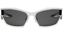Giv Cut Silver Geometric Sunglasses