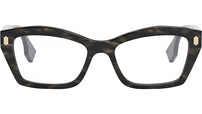 Fendi Bold Grey Rectangular Eyeglasses