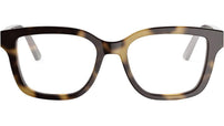 DiorGlowO S1I Havana Squared Eyeglasses