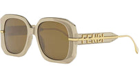 Fendigraphy Beige Square Sunglasses