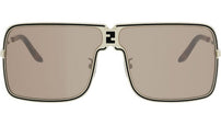 Fendiness Light Gold Mask Sunglasses