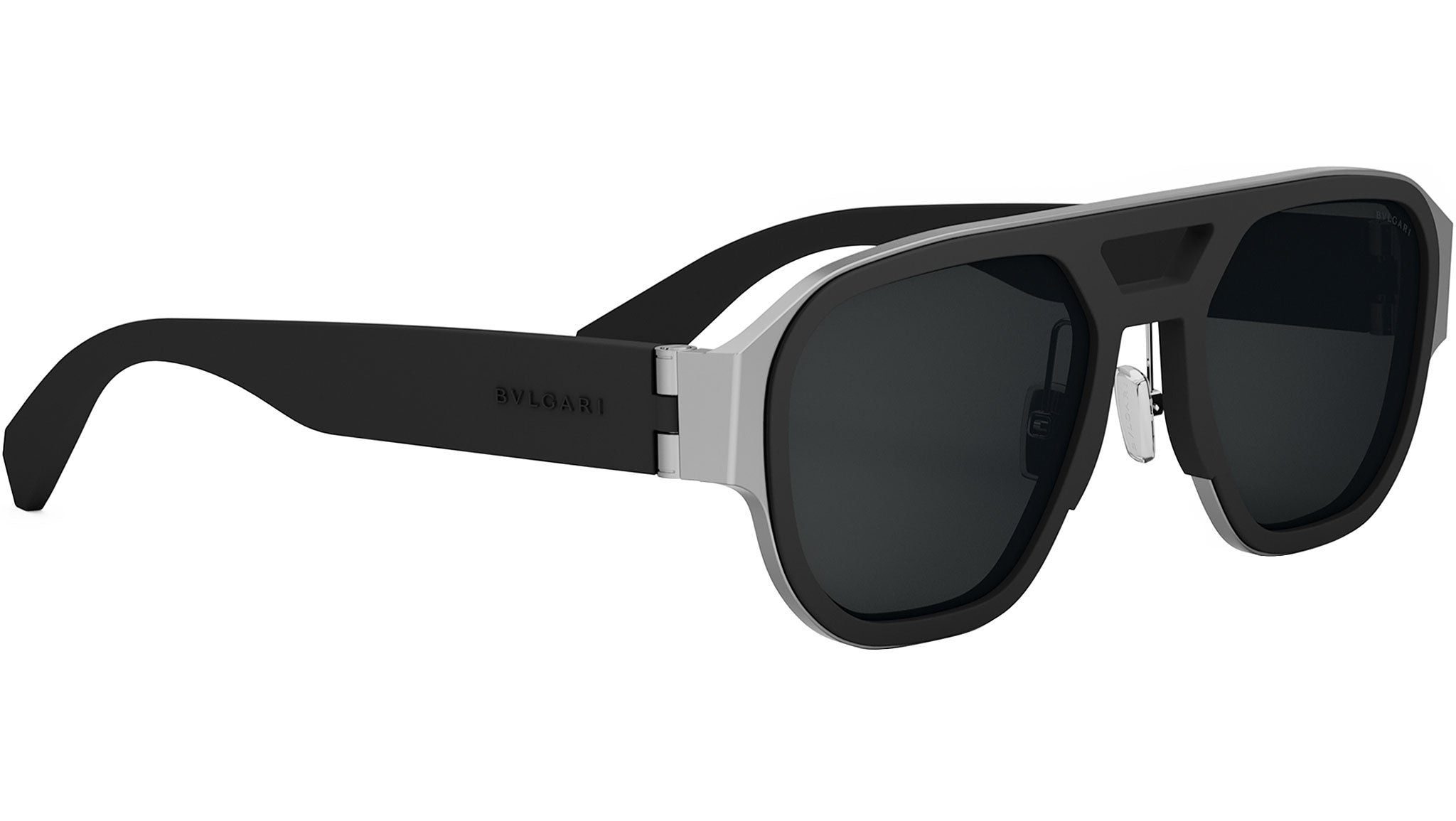 Aluminium Black Pilot Sunglasses
