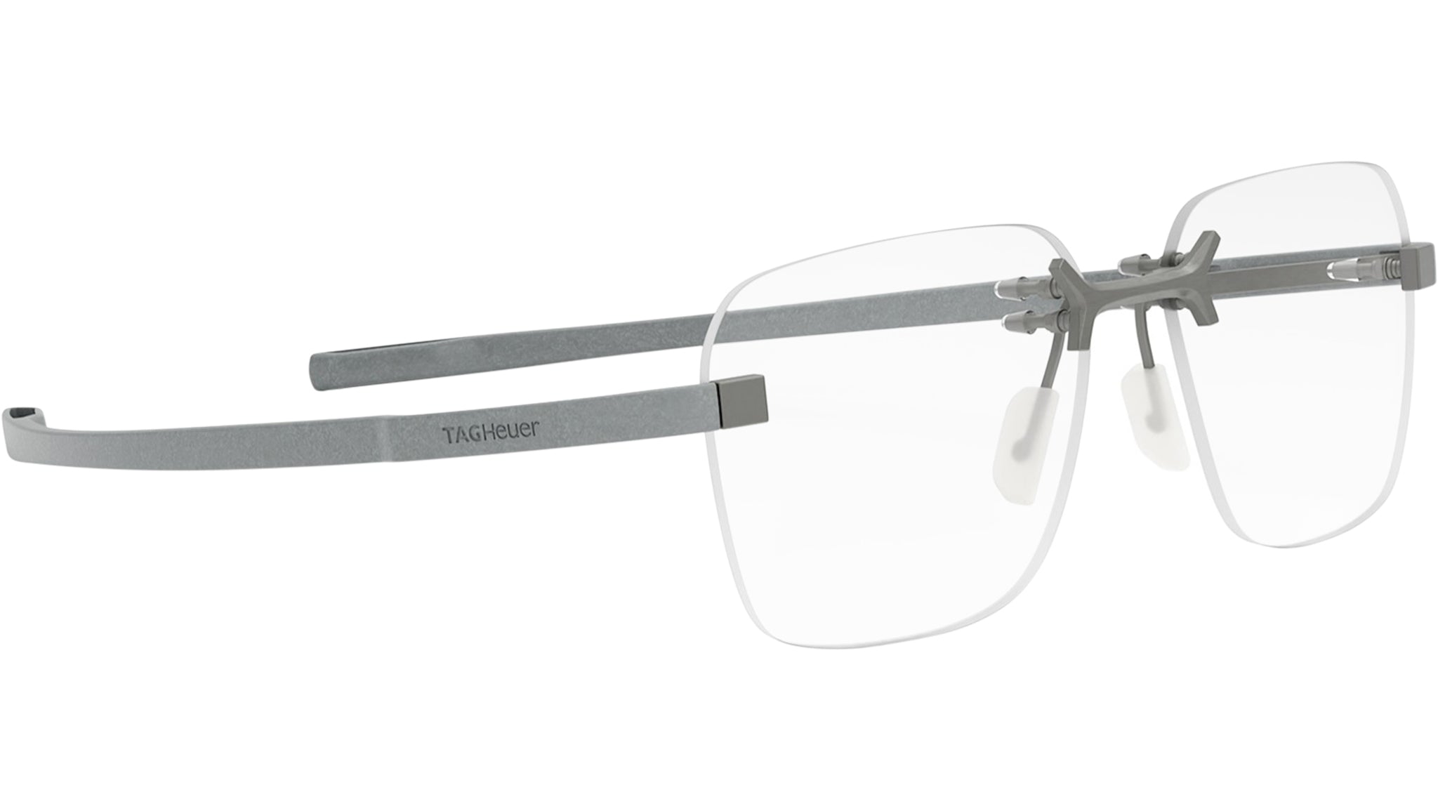 Flex Silver Geometric Eyeglasses