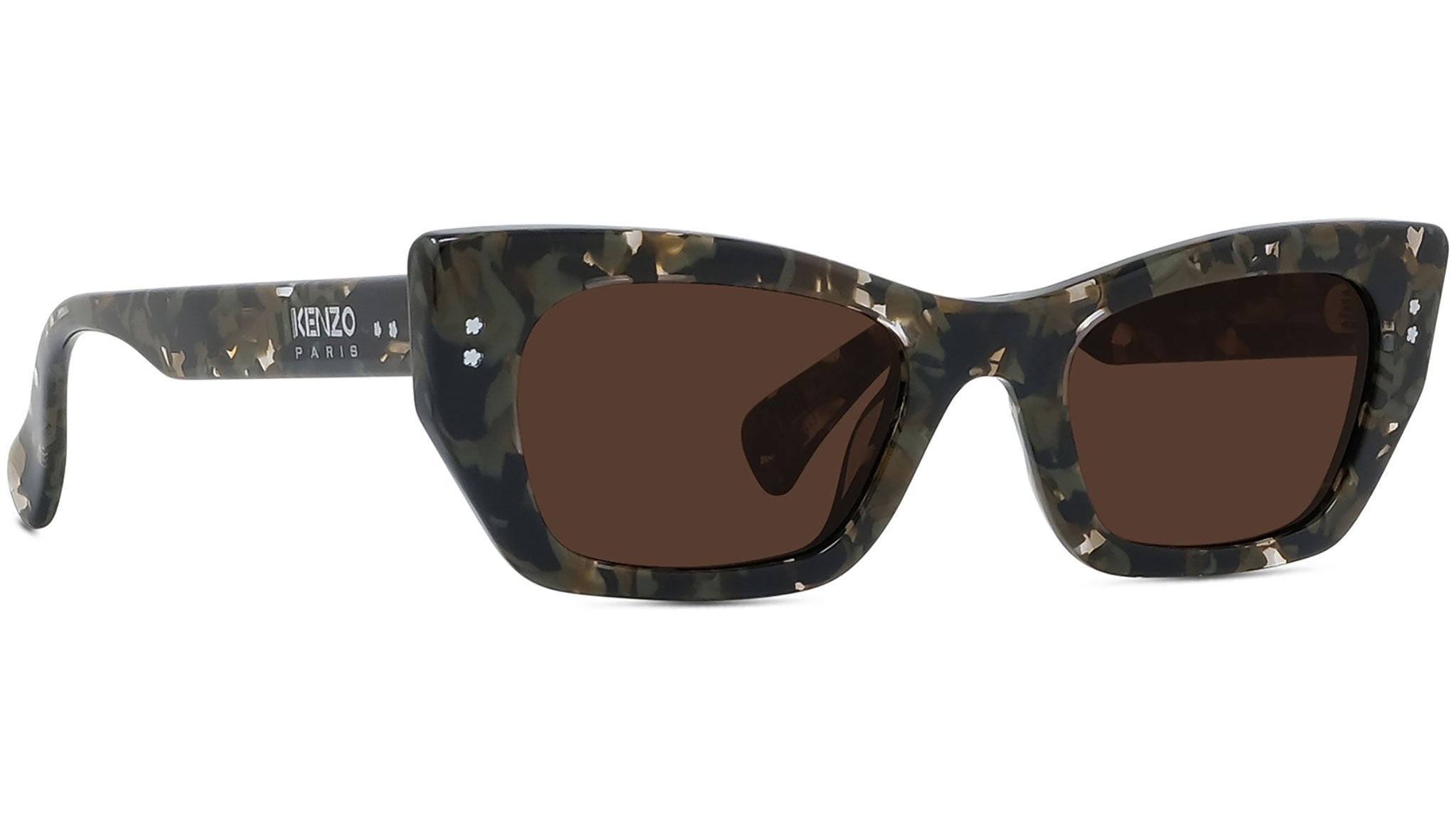 Boke Flower Havana Geometric Sunglasses