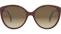 Fendi Fine Bordeaux Round Sunglasses