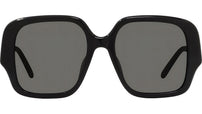 Slim Black Square Sunglasses