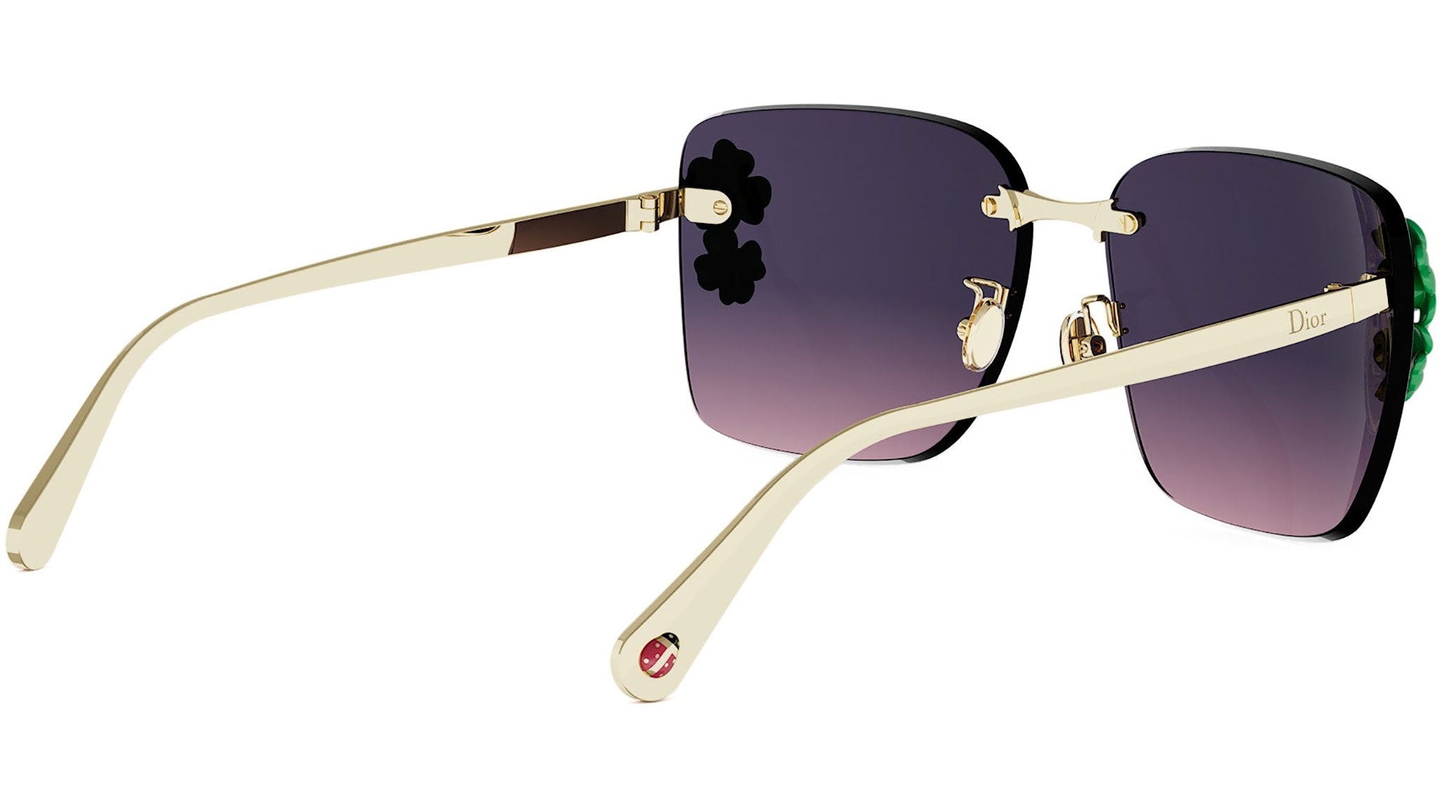 Dior Clover S2U Gold Square Sunglasses