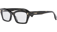 Fendi Bold Grey Rectangular Eyeglasses