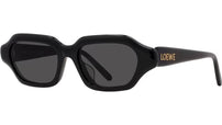 Slim Black Geometric Sunglasses