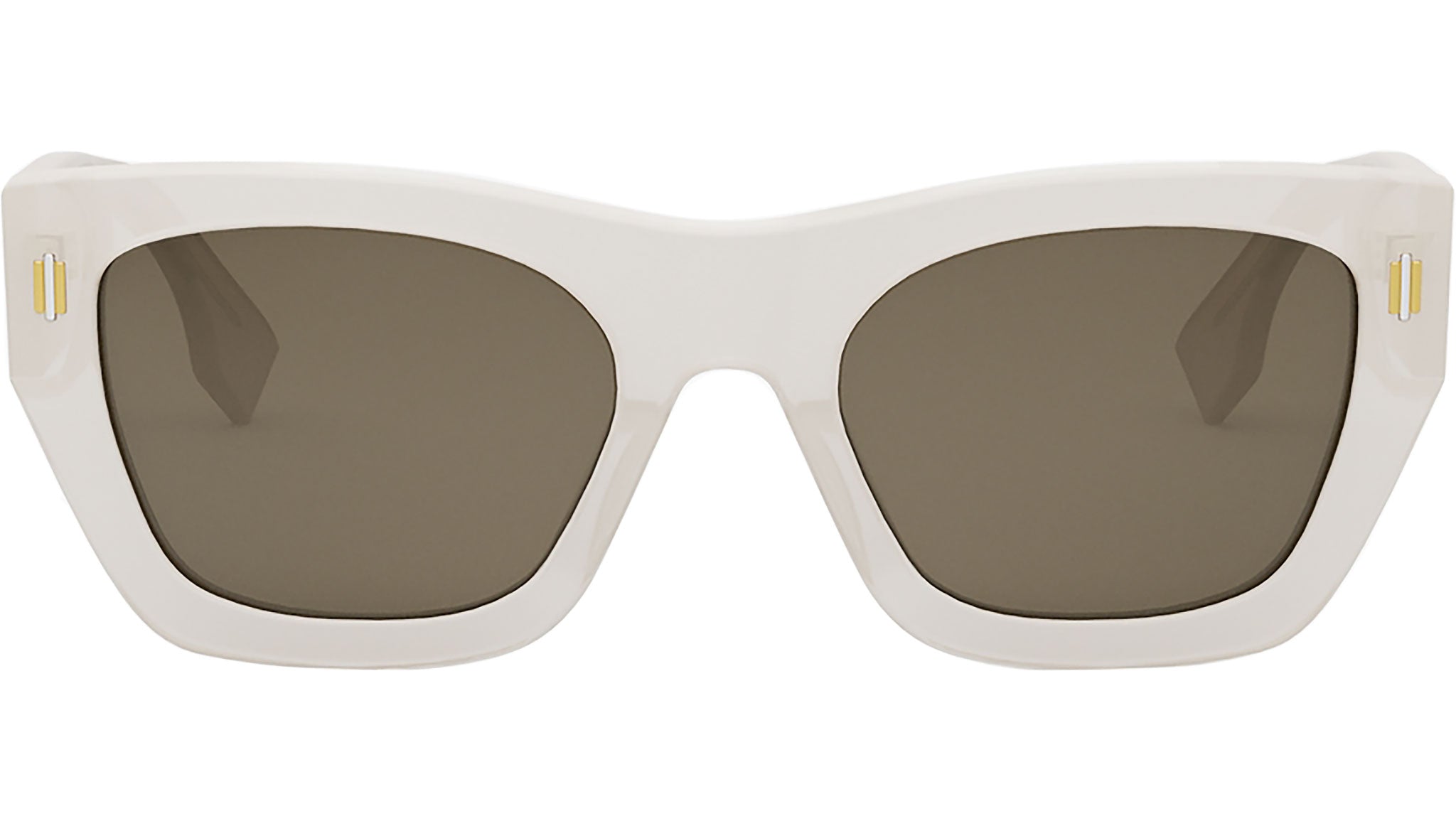 Fendi Roma White Rectangular Sunglasses