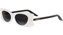 DiorButterfly S2I Shiny White Butterfly Sunglasses