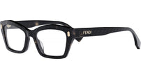 Fendi Bold Grey Rectangular Eyeglasses