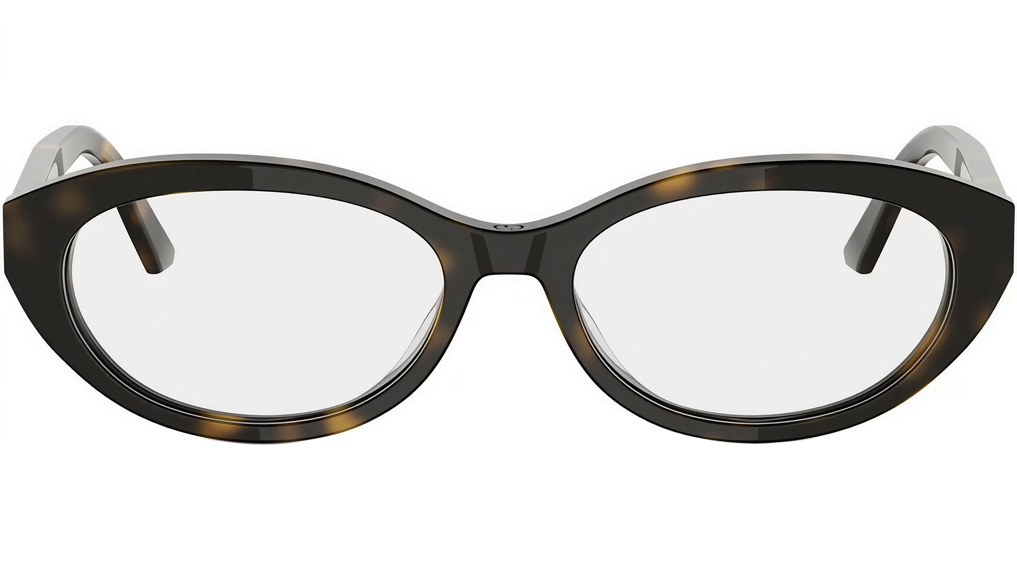 DiorGlowO B1I Dark Havana Oval Eyeglasses