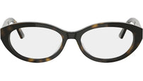 DiorGlowO B1I Dark Havana Oval Eyeglasses