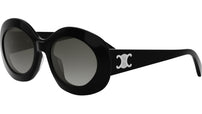 Triomphe Black Round Sunglasses