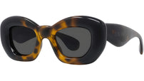 Inflated Havana Cat Eye Sunglasses