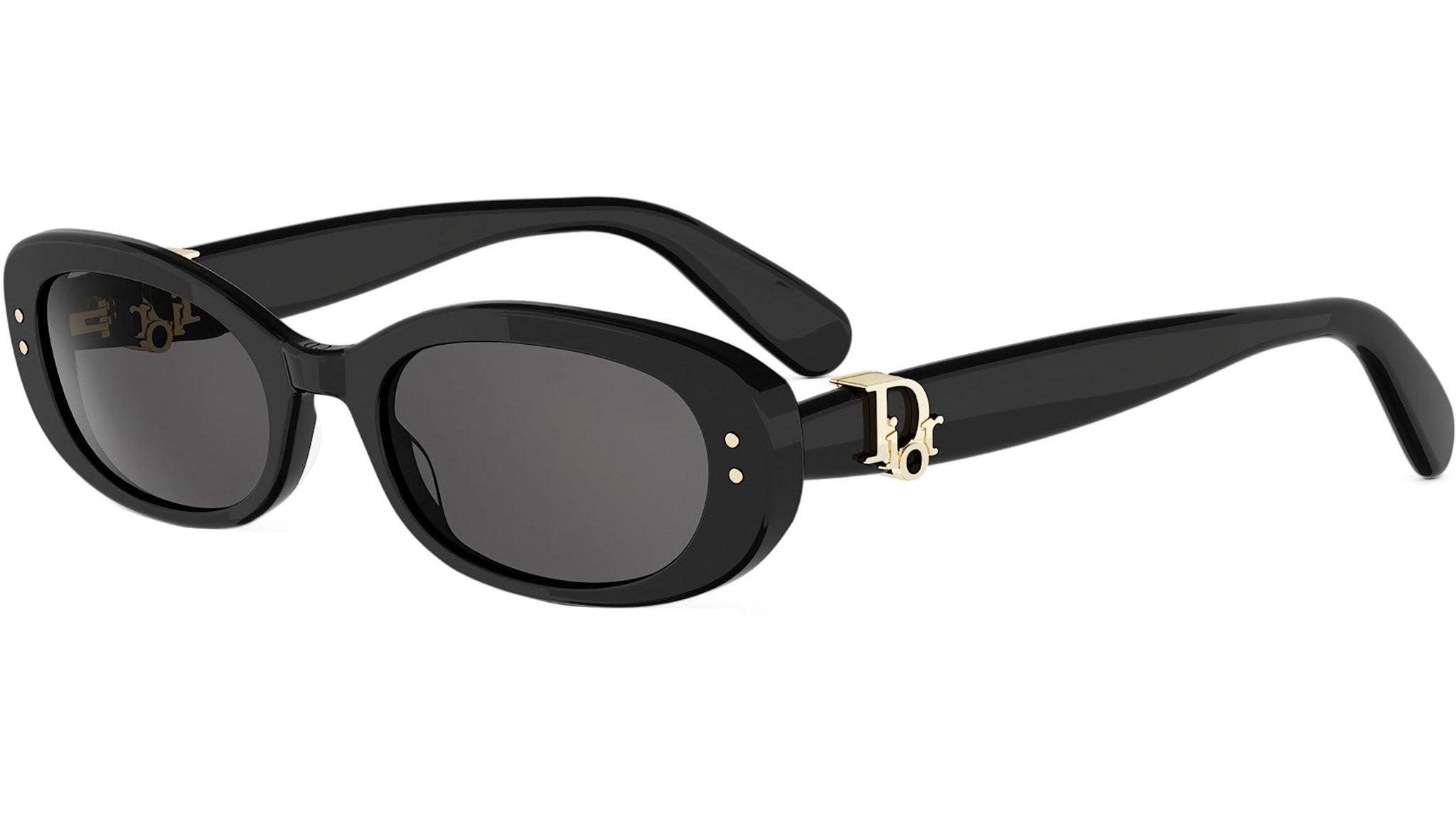 Dior Oblique B1I Black Oval Sunglasses