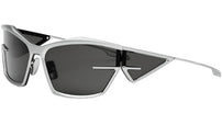 Giv Cut Silver Geometric Sunglasses