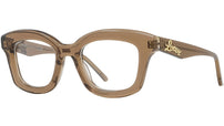Curvy Brown Square Eyeglasses